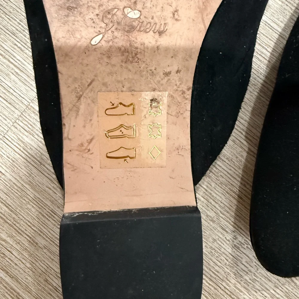 J. Crew Black Suede Bow Mules - Picture 3 of 3